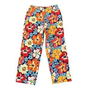 Vintage Talbots Stretch Floral Crop Pant SIZE 4 Capri Resort Cruise Travel